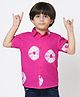 Lil' Drama Half Sleeves Tie & Dye Shirt - Pink