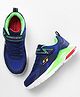 Skechers Tri Namics Casual Shoes with Velcro Closure - Navy Blue & Lime
