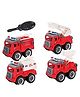 FunBlast Fire Rescue Vehicle Toy Set with Screwdriver  Multicolor