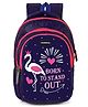 WONDRBOX School Bag Flamingo Print- 17 Inches