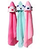 JARS Collections  Hooded Blanket Animal Patch Pack of 3  Multicolor