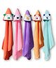 JARS Collections  Hooded Blanket Animal Patch Pack of 5  Multicolor