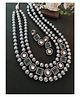 Binnis Wardrobe German Silver Beaded Three Layered Necklace Set - 220 g
