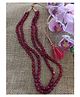 Binnis Wardrobe German Silver Layered Necklace - Red