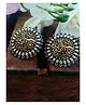 Binnis Wardrobe Dual Toned German  Contemporary Stud Earrings - Golden