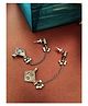 Silver-Toned & Plated kite Shaped Contemporary Drop Earrings - Silver