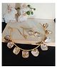Binnis wardrobe gold plated mother pearl necklace set - Silver & Golden