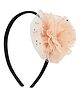 Aye Candy Star Embellished Rolled Flower Hair Band - Peach