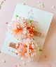 Little Tresses Set Of 2 Flower With Pollens And Balls Alligator Hair Clip - Peach