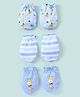 Babyhug 100% Cotton Striped Mittens - Pack of 3