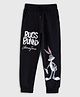 Nap Chief 100% Cotton Looney Tunes Featuring Bugs Bunny Printed Joggers - Black Melange