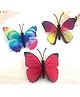 Flaunt Chic Set Of 3 Fabric Butterfly Alligator Hair Clips - Multi Colour