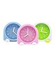AKN TOYS Table Desk Twin Bell Little Alarm Clock with Light for Kids Modern Analog Decorative Loud Bell (Color and Design May Vary)