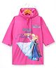 Babyhug PVC Full Sleeve Calf Length Kids Raincoat Elsa Print - Pink