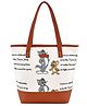 lycheebags Premium Quality Printed Canvas Handbag - White