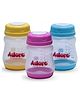 Adore Advanced Ahoy Breast Milk Storage Bottles 150ml Each Capacity Multicolor -Pack of 3