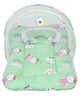Toddylon New Born Baby Bedding Set Mattress with Mosquito Net and Pillow - Green