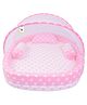 Toddylon Baby Luxury Bedding Set New Born Mattress with Mosquito Net (0-6 Months) Pink