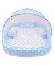 Toddylon Baby Luxury Bedding Set New Born Mattress with Mosquito Net (0-6 Months) Blue