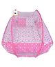 Toddylon Baby Bedding Set New Born Mattress with Mosquito Net Polka Dot Printed  - Pink