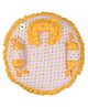 Toddylon Baby Mattress with Pillows New Born Round Gaddi Set  Yellow