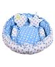Kwitchy Baby Nest Bed New Born Bedding Mattress with Pillows - Blue