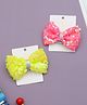 Yellow Bee Pack Of 2 Sequin Embellished Aligator Hair Clips - Yellow Pink