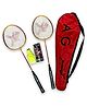 AXG NEW GOAL Thrasher Racquets with Plastic shuttles Badminton Kit - Red & Yellow