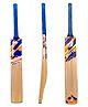 Airic Kashmir Willow Bat with Half Cane Handle Toe guard and cover Full Size Kashmir Willow Cricket Bat - Blue