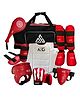 AXG New Goal Quintessential Karate Kit 8 Items Medium Boxing Kit- Red