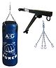 AXG NEW GOAL 3ft Unfilled Premium PU Punching Bag With Wall Stand and Chain Boxing Kit - Blue