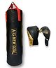 Axg New Goal Durable 3 Feet Punching Bag With Solid Hybrid Gloves Boxing Kit- Black