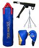 AXG NEW GOAL 3ft Durable Unfilled Punching Bag Boxing Gloves & Wall Stand & Hanging Chain - Blue