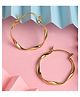 CLARA 925 Sterling Silver Gold Rhodium plated Twisted Hoop Earrings - 7 g