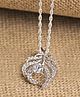 CLARA 925 Sterling Silver Rhodium Plated Swiss Zirconia Nusa Pendant Chain Necklace - 3.6 g