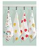 Elementary Premium 6 Layered Ultra Soft Muslin Cotton Wash Cloth Pack of 4 - (Colour & Print May Vary)
