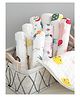 Elementary Premium 6 Layered Ultra Soft Muslin Cotton Wash Cloth Pack of 4 - (Colour & Print May Vary)