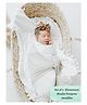 Elementary Super Soft Muslin Swaddle with Pompoms Little Voyager Pack of 2 - White