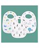 Elementary Premium 6 Layered Ultra Soft Muslin Cotton Bib - Pack of 3 (Colour & Print May Vary)