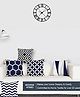 Elementary Premium Cotton Geometric Theme Cushion Covers Pack of 5 - Dark Blue