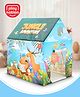 Play Nation Premium Jungle Adventure Theme Foldable Hut Size Tent House (L95 x B170x H106 cm)| Indoor & Outdoor Play Tent For 3 Years+ Kids| Water Proof Portable Playhouse for Kids | Improve Motor Skills| Birthday Gift | BIS Certified