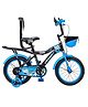 Hi-Fast 16T Bicycle with Storage Basket and Training Wheels - Blue