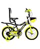Hi-Fast 16T Bicycle with Storage Basket and Training Wheels - Green