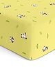 The White Cradle Pure Organic Cotton Fitted Cot Sheet for Baby Crib  - Yellow Panda