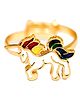 VidushiAastha Silver Unicorn Ring - Golden