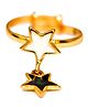 VidushiAastha Silver Starry Ring - Golden