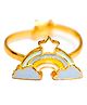 VidushiAastha Silver Rainbow Ring - Golden