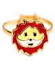 VidushiAastha Silver Leo Ring - Golden