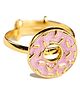 VidushiAastha Silver Donut Ring - Golden