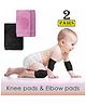 Kritiu Anti Slip Padded Baby Knee Pad Pack of 2 - Black & Pink
